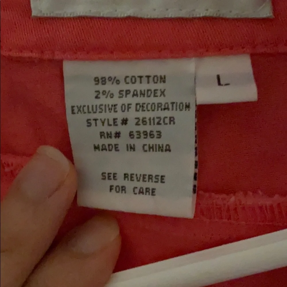 Pink button front jacket size Large - Picture 8 of 8